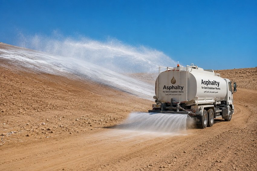 Tanker_High-Retention Polymer Sprays for Desert Sand Stabilizer Works